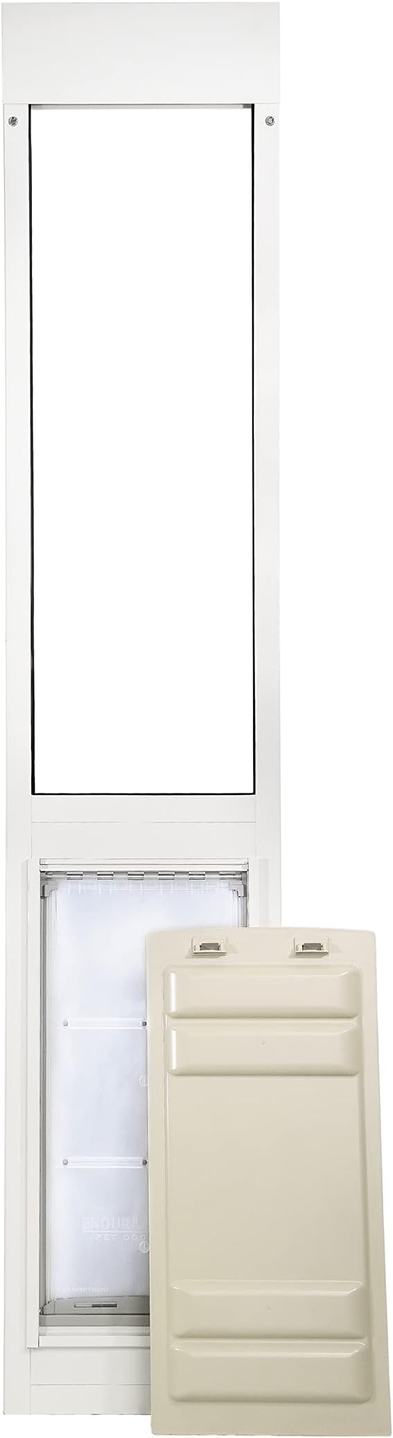 Endura Flap Thermo Panel Dual-Pane Pet Door for Extreme Weather | Premium Insulated Pet Door Solution | Heavy-Duty, Secure, Weather-Resistant | White, XL Flap, 77.25"-80.25" Slider Height