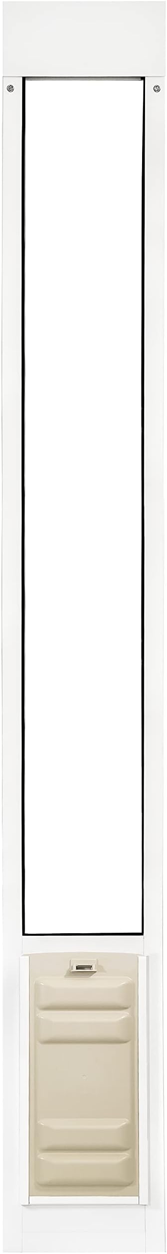 Endura Flap Thermo Panel Dual-Pane Pet Door for Extreme Weather | Premium Insulated Pet Door Solution | Heavy-Duty, Secure, Weather-Resistant | White, Medium Flap, 93.25"-96.25" Slider Height