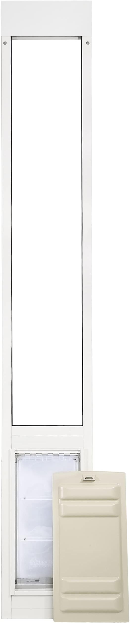 Endura Flap Thermo Panel Dual-Pane Pet Door for Extreme Weather | Premium Insulated Pet Door Solution | Heavy-Duty, Secure, Weather-Resistant | White, Large Flap, 93.25"-96.25" Slider Height