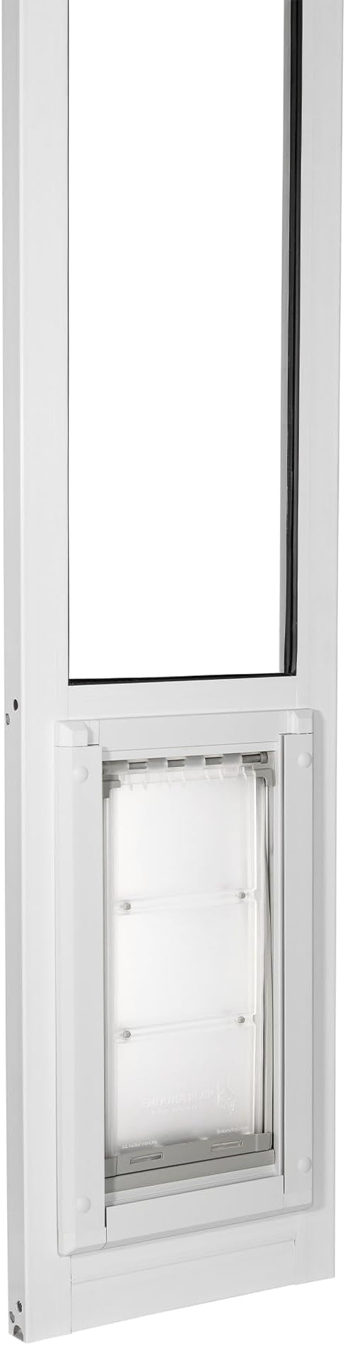 Endura Flap Pet Door for Vinyl Sliding Glass Doors | Dual-Flap Extreme Weather Design | Insulated, Energy-Efficient Dog Door with Locking Security | White, Large Flap, 93.25"-96.25" Slider Height
