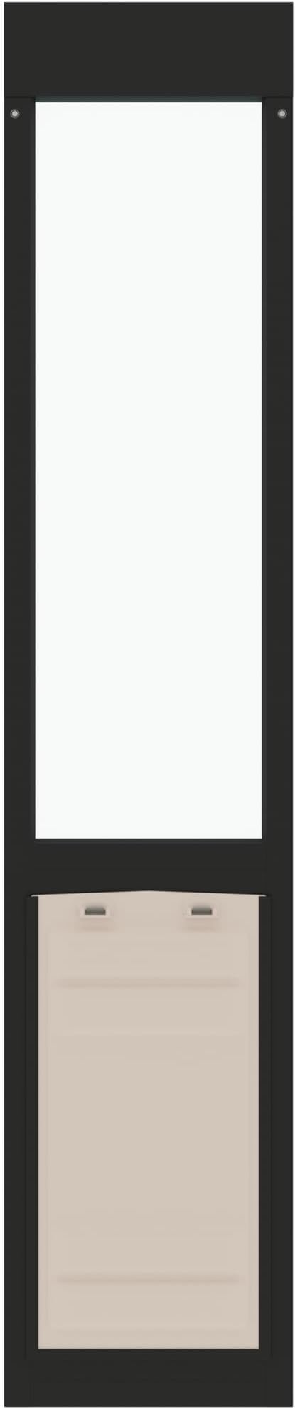 Liberty Pet Door for Sliding Glass Door | Aluminum Frame with Closing Cover for Home & Rentals | Clear Glass | Black, XL Flap, 80" - 81.5" Slider Height