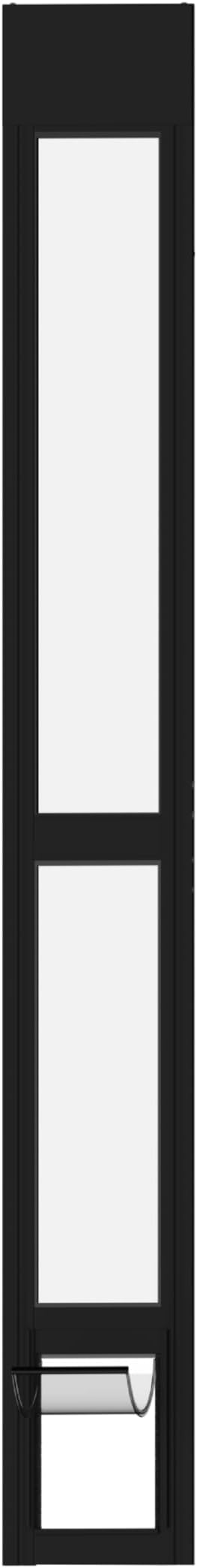 Hakuna Pets Black Glass Patio Pet Door for Sliding Glass Doors, Small | Min Height 77.2” – 83.5”, Damage-Free or Permanent Installation, Durable Aluminum Frame, Locking Panel Included
