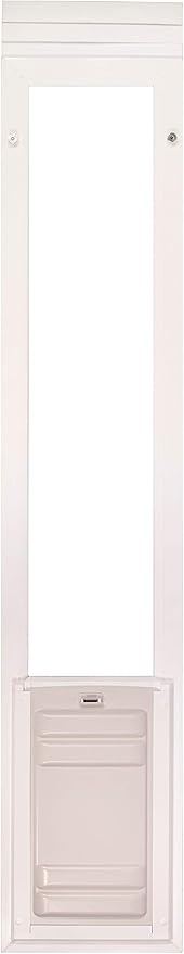 Endura Flap Pet Door for Vinyl Sliding Glass Doors | Weatherproof & Insulated Dog Door for Vinyl Sliders | Durable with Secure Locking Cover | White, XL Flap, 77.25"-80.25" Slider Height