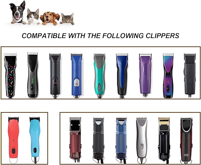 7FW+5FW+4FW Wide Pet Dog Grooming Detachable Blades Kit,Compatible with Andis,Oster A5,Wahl KM10 Clippers,Cut Length 1/8"(3.2mm) to 3/8" (9.5mm),Fit for Larger Animals