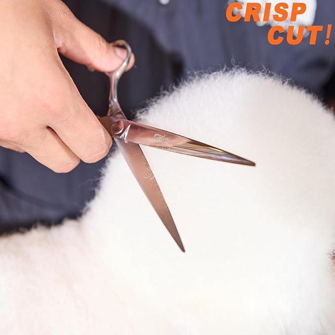 High-end Professional Dog Grooming Scissors Pet Grooming Shears 7 Inches Extremely Very Sharp Made Of Stainless Steel Alloy By Hand For Dog Cat Groomer