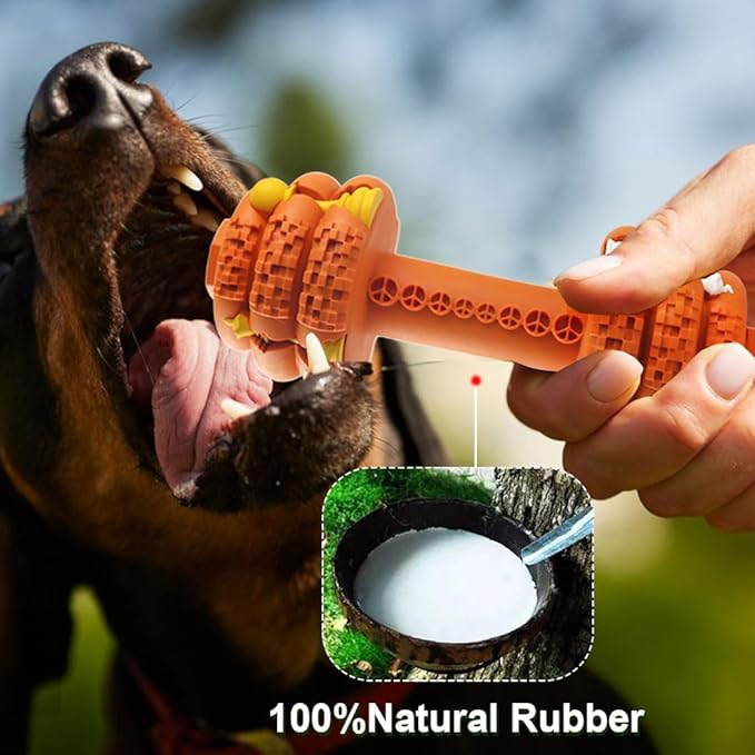 Dog Chew Toys for Aggressive Chewers,Food Grade Non-Toxic Dental Pet Toy,Tough Durable Indestructible Dog Toys for Small Medium Dogs.Orange（8IB-15IB）