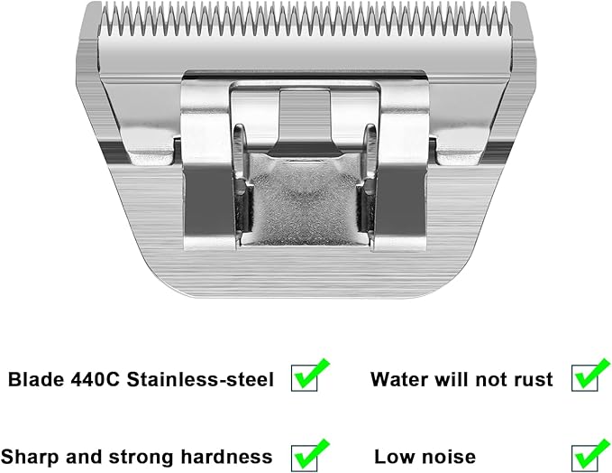 Detachable Pet Dog Grooming Blades-Size 40W Dog Grooming Wide Blade,Cutting Length 1/100",Compatible with Andi-s,Oster A5,Wahl km10 Clippers