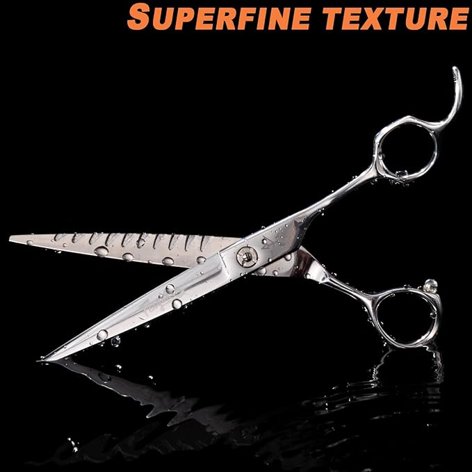 High-end Professional Dog Grooming Scissors Pet Grooming Shears 7 Inches Extremely Very Sharp Made Of Stainless Steel Alloy By Hand For Dog Cat Groomer