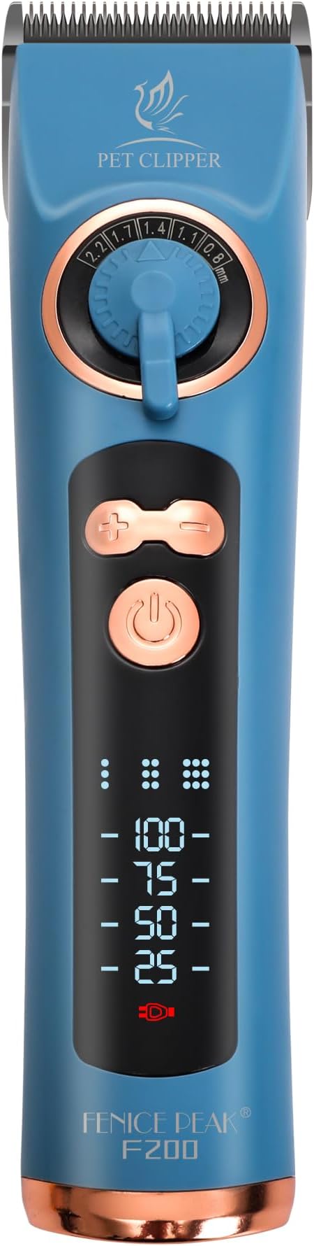 Professional Dog Grooming Clippers with 12H Runtime & Replaceable 440C Blade, 3-Speed Low Noise Electric Dog Shaver for Thick, Matted, Curly Hair, Cordless Clipper for Groomer & Home Use, Blue