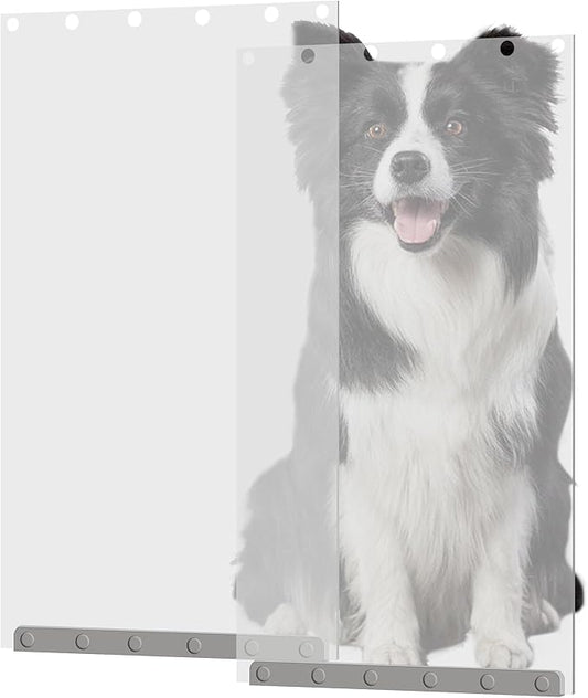 TonGass (2-Pack) Clear Dog Door Flap Replacement Extra Large Compatible with Ideal Pet Products Ruff Weather Dog Doors Model DSRWXL - 15" x 24" Pet Door Flap - Fit for Extra Large Pets (up to 120 lbs)