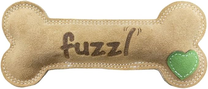 Large Leather Bone Dog Toy Natural and Tough Dog Toys - Long Lasting Chew Toys for Aggressive Chewers - Strong Dog Toy for Dogs and Puppy