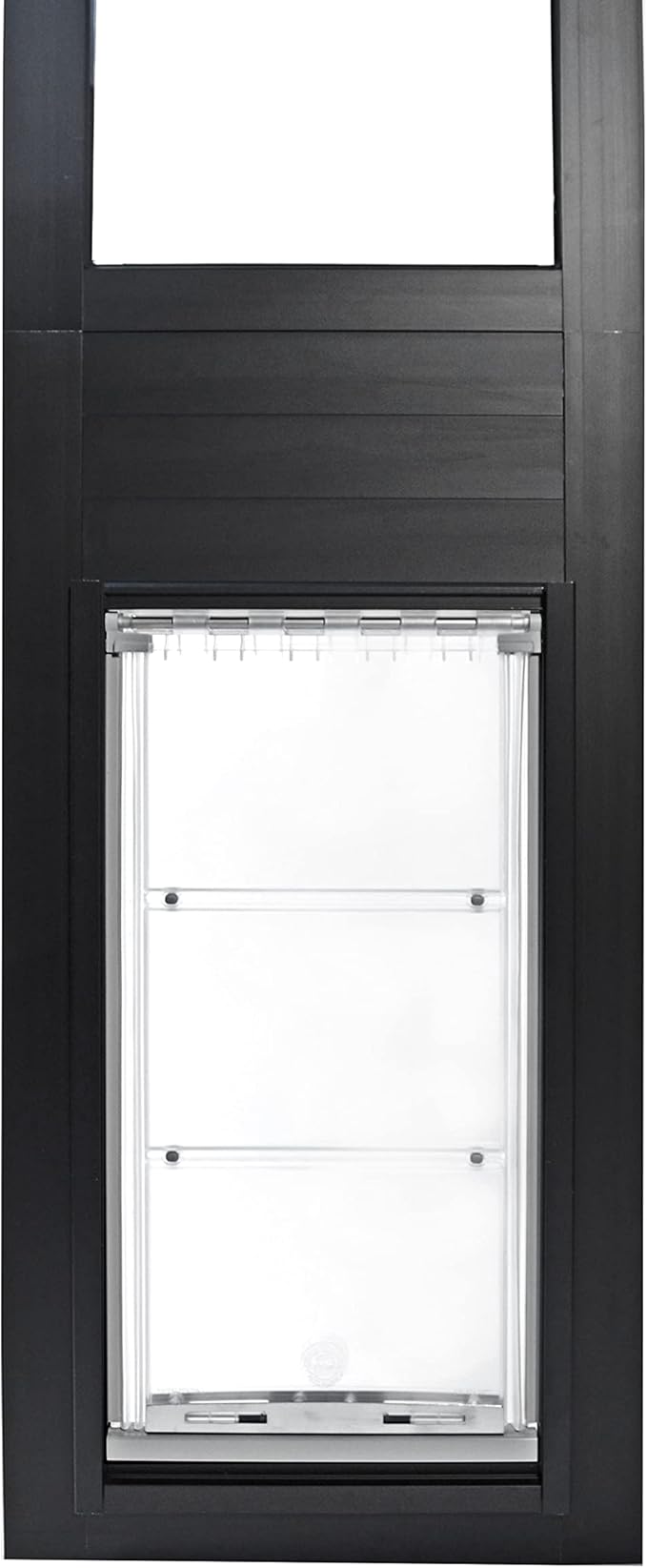 Endura Flap Thermo Panel Pet Door for Sliding Glass Doors | Heavy-Duty Aluminum Frame with Secure Locking Cover | Energy Efficient & Easy Install | Black, Small Flap, 93.25"-96.25" Slider Height
