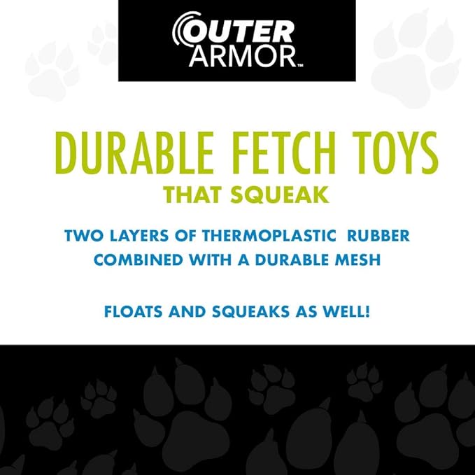 Hero Outer Armor, Fetch Ring Dog Toy, Floats & Squeaks, Purple