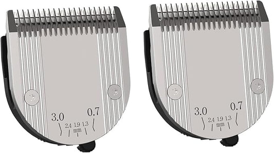 Audoc 5 in 1 Blades Adjustable Dog Grooming Replacement Blades Compatible with Wahl Animal Clipper Arco, Bravura, Chromado, Creativa, Figura, and Motion Pet, Dog, and Horse (Silver/2PC)