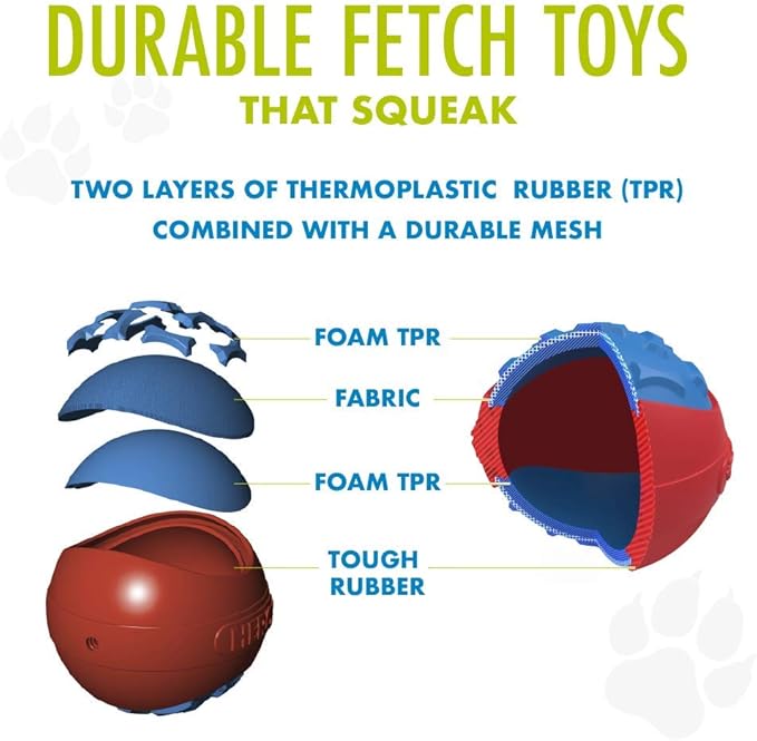 Hero Outer Armor, Fetch Ring Dog Toy, Floats & Squeaks, Purple