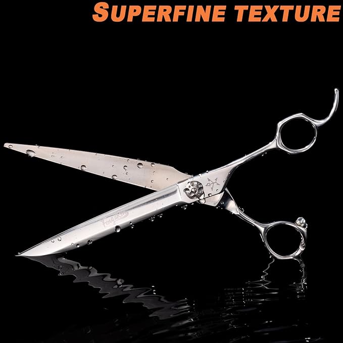 High-end Professional Dog Grooming Scissors Pet Grooming Shears 8 Inches Extremely Very Sharp Made Of Stainless Steel Alloy By Hand For Dog Cat Groomer