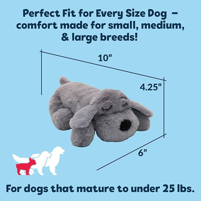 Snuggle Puppy Original Dog Toy for Small Breeds - Heartbeat Puppy for Dogs - Pet Anxiety Relief and Calming Aid - Comfort Dog Toys for Behavioral Training.