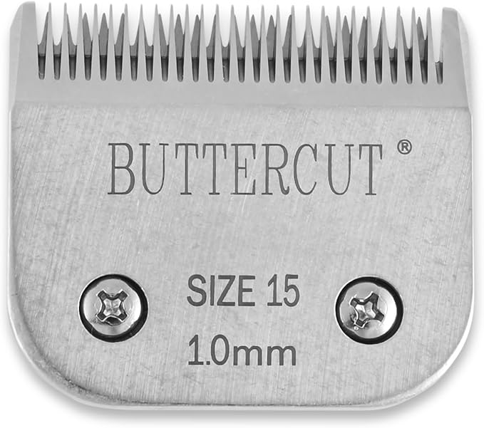Geib Buttercut Detachable Replacement Dog Clipper Blades - Complete 8 Pack Set, Stainless Steel Long-Lasting Sharp Edges, Compatible with Andis A5, Oster A5, Wahl KM10, Dog Grooming Blade