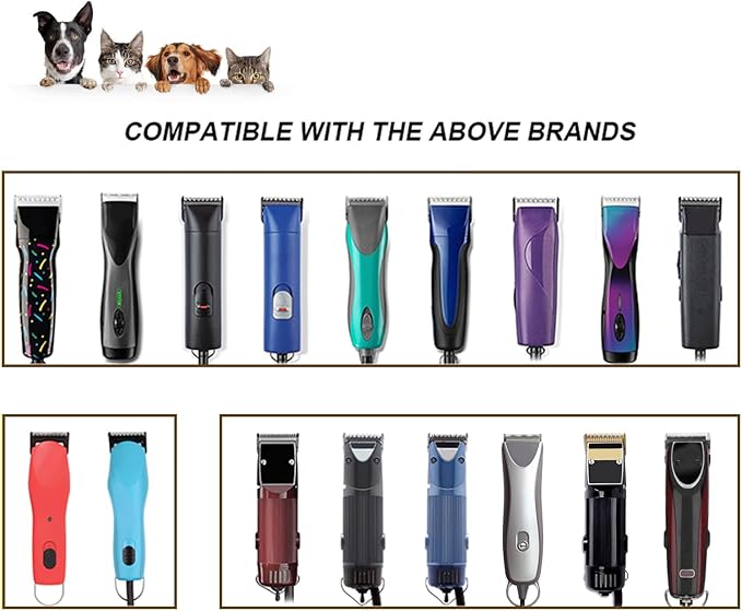 3 Pack 5FC Detachable Pet Dog Grooming Ceramic Blades,Compatible with Andis,Oster A5,Wahl KM-10 Series,Size 5FC Blade 1/4-Inch 6.3MM Cut Length
