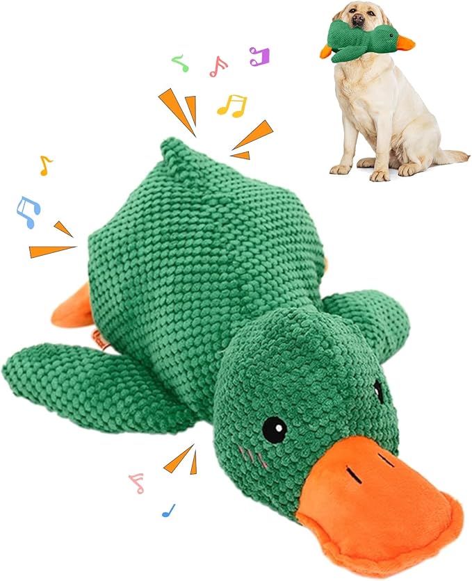 Duck Dog Toy for Dogs Pet Supplies,2025 Upgrade Durable Calming Ducks Dog Toy,Squeak Dog Toys Stuffed Fun for Indoor Puppies Small Dog Indoor Puppy Essentials (Green-1PC)