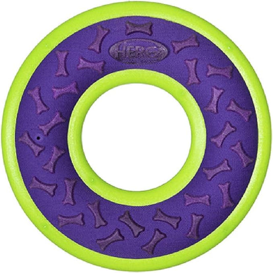 Hero Outer Armor, Fetch Ring Dog Toy, Floats & Squeaks, Purple