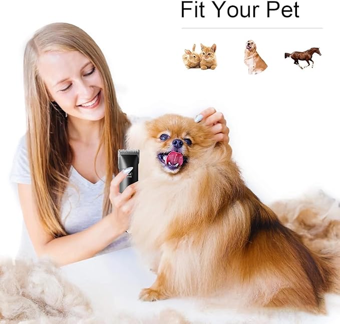 Audoc 2PCS 5FW Wide Blades for Dog Grooming Blades Compatible with Andis,Oster A5,Wahl km10 Dog Clippers,Size-#5FW, 1/4-Inch Cut Length (6.3mm)(2pcs #5FW)
