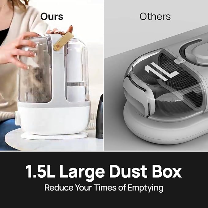 Pet Grooming Vacuum Kit - Cat & Dog Grooming Kit for Easy Pet Care at Home & Outdoor, 12000 Pa Powerful Suction， 8000mAh Vaccum Cleaner - Includes Clippers, Brush, Nail Trimmer Grinder