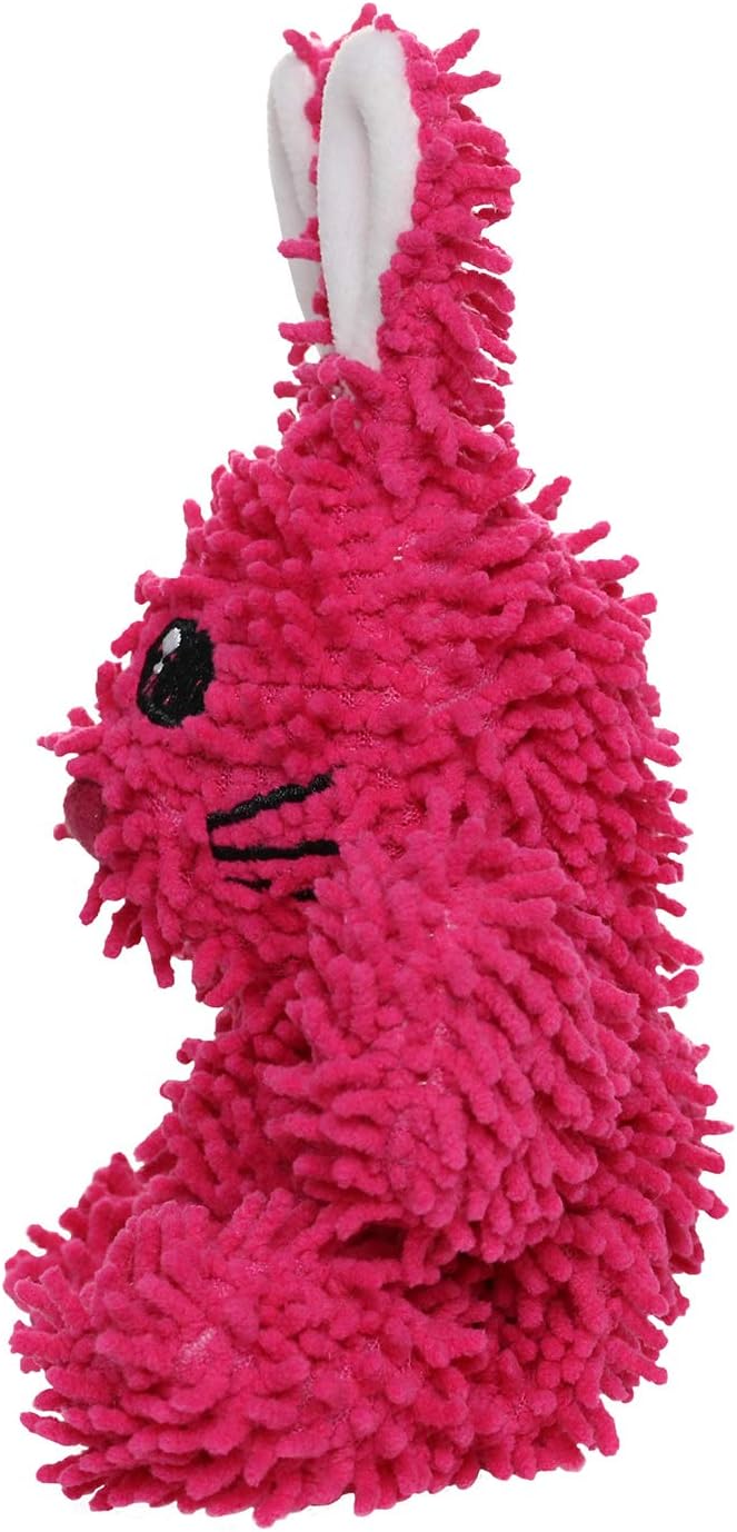MIGHTY- Microfiber Ball Rabbit-– Made with Squeaker Balls and Minimal Stuffing. Strong & Tough. Interactive Play Dog Toy. Machine Washable & Floats (Junior)