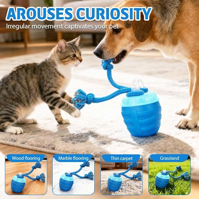Interactive Dog Toys, 2026 Upgrade Interactive Rolling Cat Dog Ball Toy, Rechargeable Automatic Moving Dogs Toy Wicked Ball for Boredom Medium Small Puppy Dogs (Red)