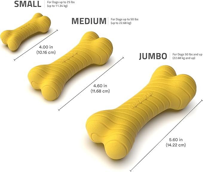 Playology Dog Toys | Dual Layer Bone Durable Chew Toy Bone for Dogs | Jumbo Apple Cider Scented Toy - Limited Edition Fall Scent | Easy to Clean and Made from Non Toxic Materials