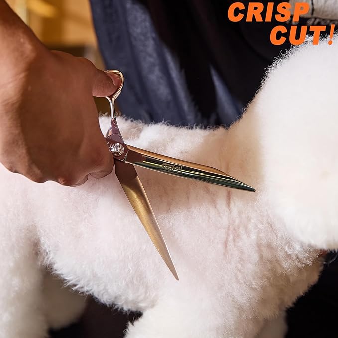 High-end Professional Dog Grooming Scissors Pet Grooming Shears 8 Inches Extremely Very Sharp Made Of Stainless Steel Alloy By Hand For Dog Cat Groomer