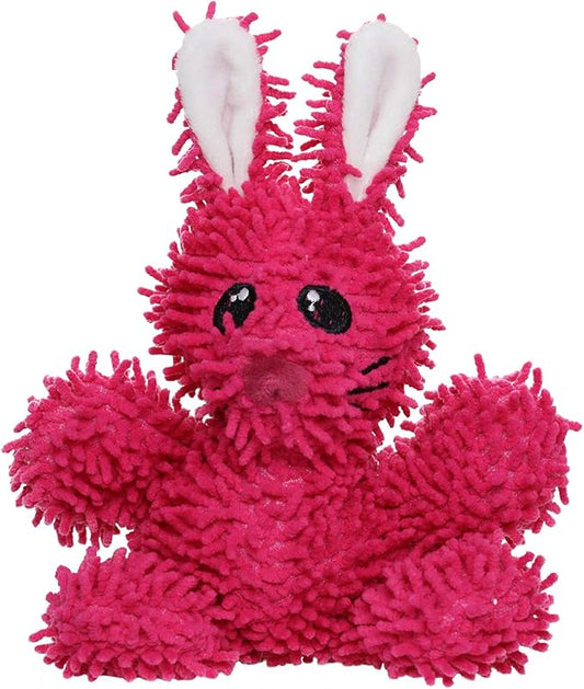 MIGHTY- Microfiber Ball Rabbit-– Made with Squeaker Balls and Minimal Stuffing. Strong & Tough. Interactive Play Dog Toy. Machine Washable & Floats (Junior)