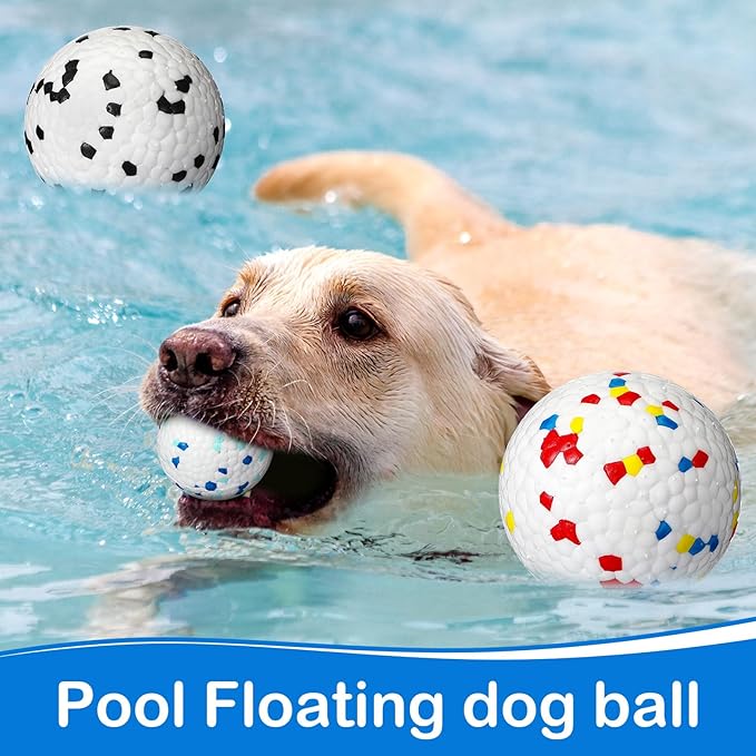 Jenaai 12 Pcs Dog Balls for Aggressive Chewers Tennis Ball 2.9 Inch Indestructible Durable Bouncy Floating Toys Interactive Dog Toys for Large Medium Small Dogs and Puppies(Classic Color)