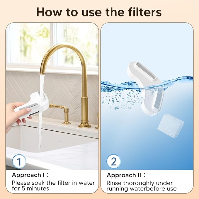 Dog Water Fountain Filters - 8 Packs Replacement Filters & 2 Sponges for Large Dog Fountain, Wireless