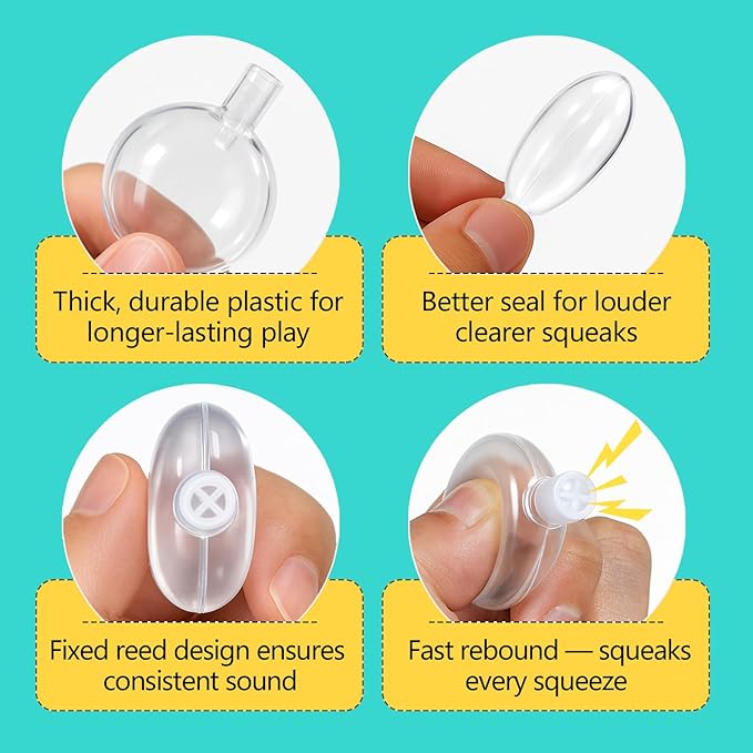 Squeakers for Dog Toys - 24pcs Replacement Dog Toy Squeakers (3 Sizes Mixed)