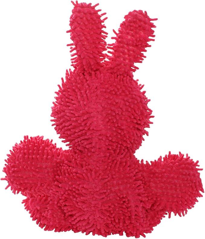 MIGHTY- Microfiber Ball Rabbit-– Made with Squeaker Balls and Minimal Stuffing. Strong & Tough. Interactive Play Dog Toy. Machine Washable & Floats (Medium)