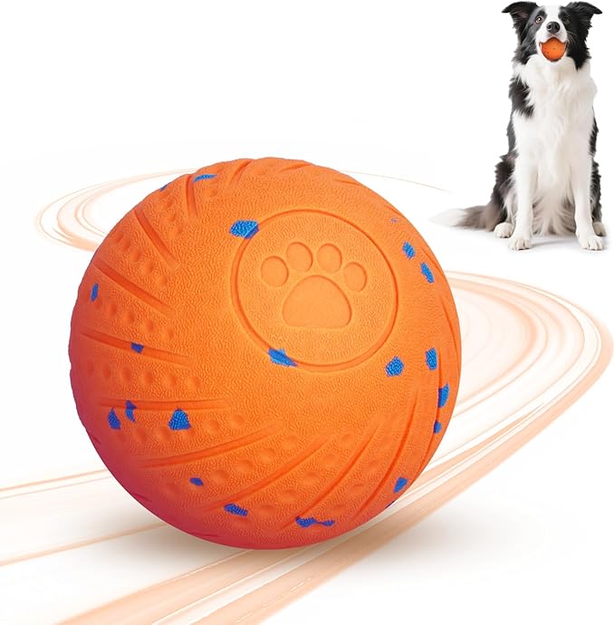 Interactive Dog Ball, Smart Interactive Dog Toys for Medium and Large Dogs, Automatic Moving, Bouncing, and Rotating Pet Balls with E-TPU Material, IP54 Waterproof Dog Toy to Keep Them Busy