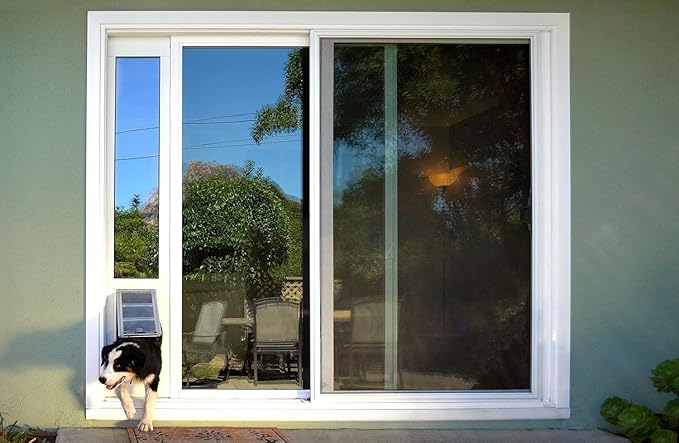 Endura Flap Thermo Panel Dual-Pane Pet Door for Extreme Weather | Premium Insulated Pet Door Solution | Heavy-Duty, Secure, Weather-Resistant | White, Large Flap, 77.25"-80.25" Slider Height
