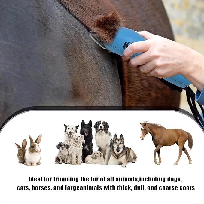 Audoc 2PCS 5FW Wide Blades for Dog Grooming Blades Compatible with Andis,Oster A5,Wahl km10 Dog Clippers,Size-#5FW, 1/4-Inch Cut Length (6.3mm)(2pcs #5FW)