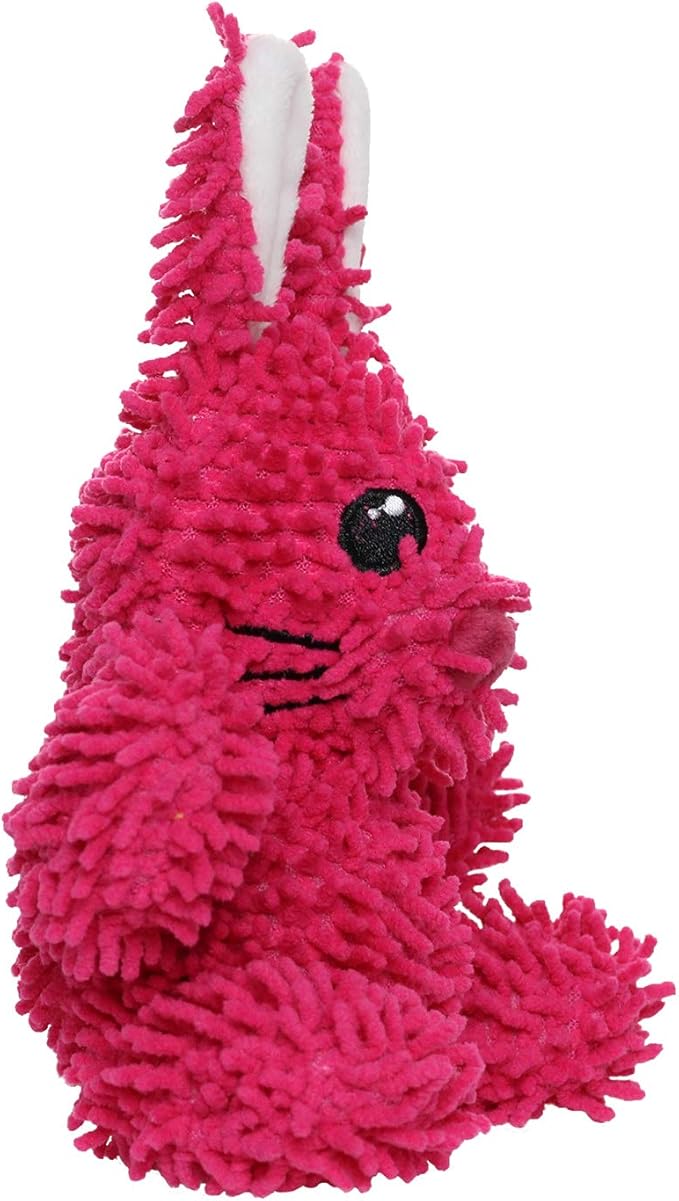 MIGHTY- Microfiber Ball Rabbit-– Made with Squeaker Balls and Minimal Stuffing. Strong & Tough. Interactive Play Dog Toy. Machine Washable & Floats (Junior)