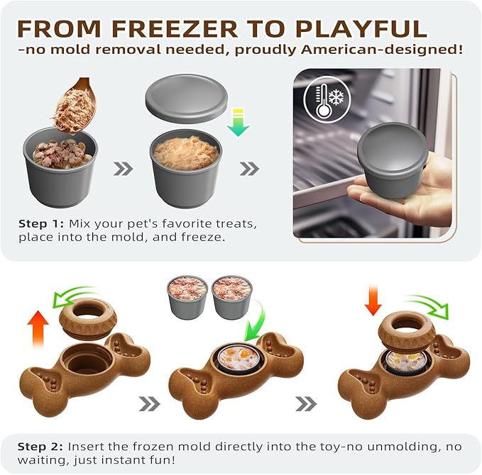Though Dog Toys for Aggressive Chewers, Frozen Dog Toy to Keep Them Busy, Indestructible Dog Toy for Large Medium Small Breed, Chew Toys for Dogs Reduces Anxiety & Solve Boredom