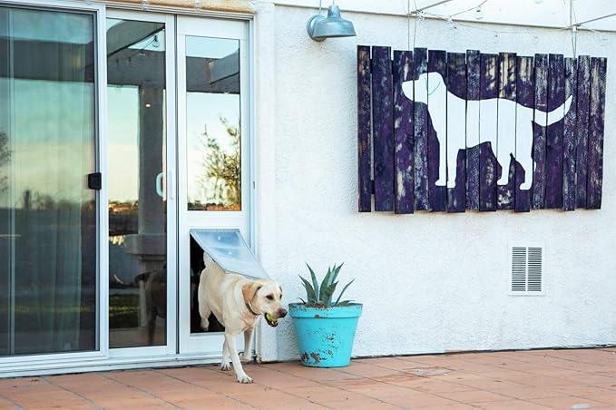 Endura Flap Thermo Panel Dual-Pane Pet Door for Extreme Weather | Premium Insulated Pet Door Solution | Heavy-Duty, Secure, Weather-Resistant | White, XL Flap, 93.25"-96.25" Slider Height
