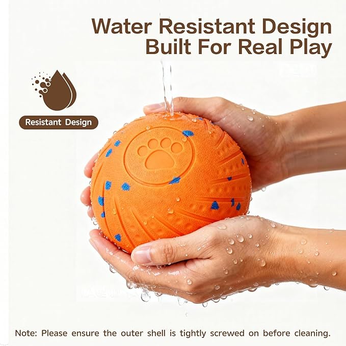 Interactive Dog Ball, Smart Interactive Dog Toys for Medium and Large Dogs, Automatic Moving, Bouncing, and Rotating Pet Balls with E-TPU Material, IP54 Waterproof Dog Toy to Keep Them Busy