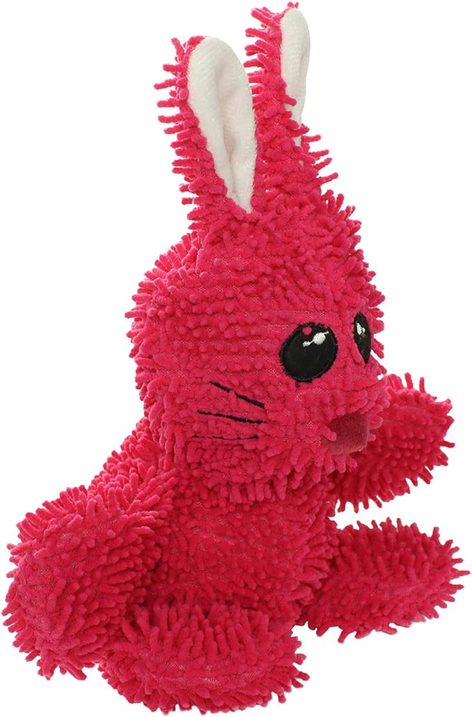 MIGHTY- Microfiber Ball Rabbit-– Made with Squeaker Balls and Minimal Stuffing. Strong & Tough. Interactive Play Dog Toy. Machine Washable & Floats (Medium)