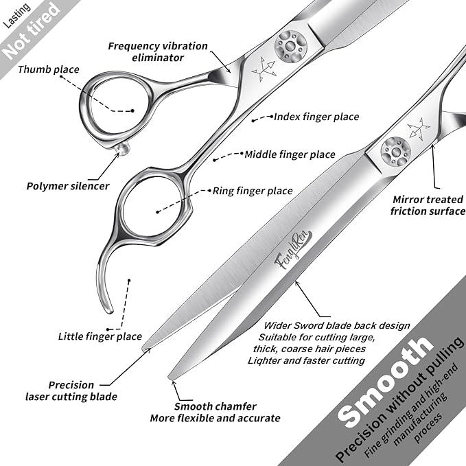 High-end Professional Dog Grooming Scissors Pet Grooming Shears 8 Inches Extremely Very Sharp Made Of Stainless Steel Alloy By Hand For Dog Cat Groomer