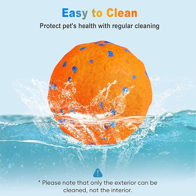 TVM Interactive Dog Toys Ball, Automatic Moving, Bouncing Chew Toys, E-TPU Material, Suitable for Large and Medium-Sized Dogs, Used for Boredom Relief and Daily Training (Orange)