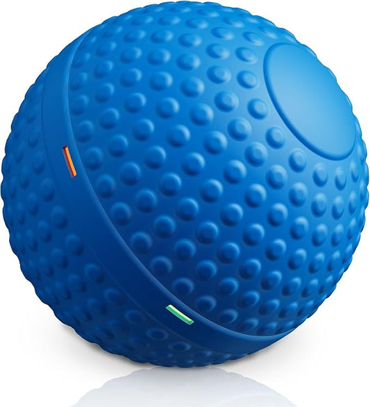 Interactive Dog Balls, Smart Dog Toy for Medium & Large Dogs, Chew Resistant Rubber Material, Automatic Moving, Rotating, Bouncing, IPX7 Waterproof, Motion-Activated Dog Stimulation Toy (Blue)