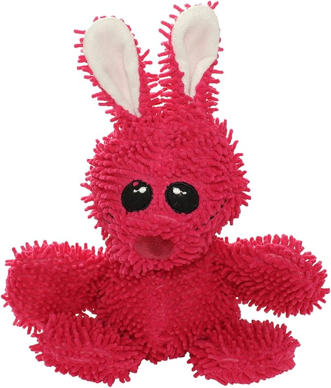 MIGHTY- Microfiber Ball Rabbit-– Made with Squeaker Balls and Minimal Stuffing. Strong & Tough. Interactive Play Dog Toy. Machine Washable & Floats (Medium)