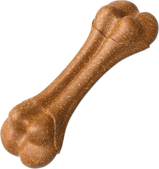 SCHITEC Dog Bone Chew Toy for Small & Medium Dogs, Beef Flavor Teething Toy, Durable Dog Toy for Aggressive Chewers, Teeth Cleaning, 1Pc