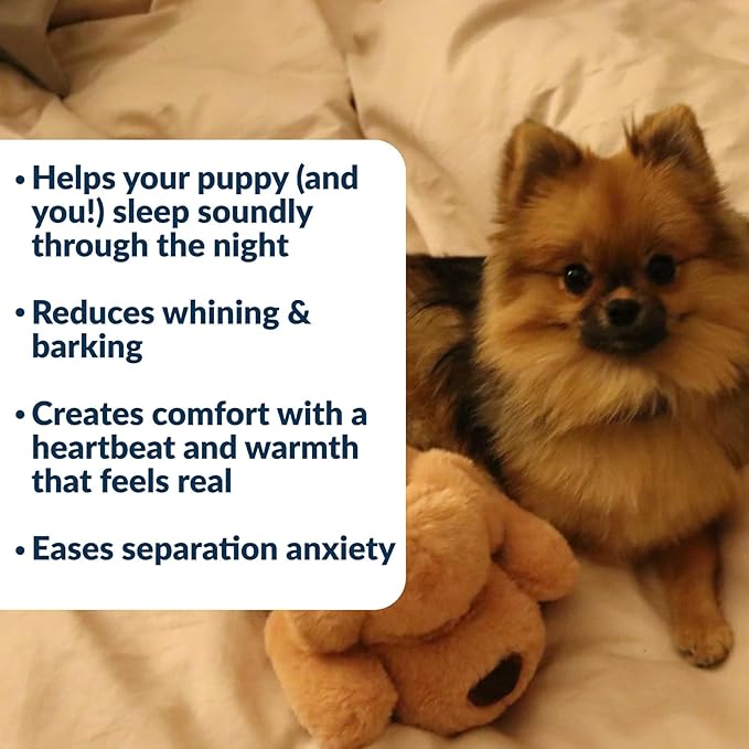 Snuggle Puppy Original Dog Toy for Small Breeds - Heartbeat Puppy for Dogs - Pet Anxiety Relief and Calming Aid - Comfort Dog Toys for Behavioral Training. Heat Pack not Included
